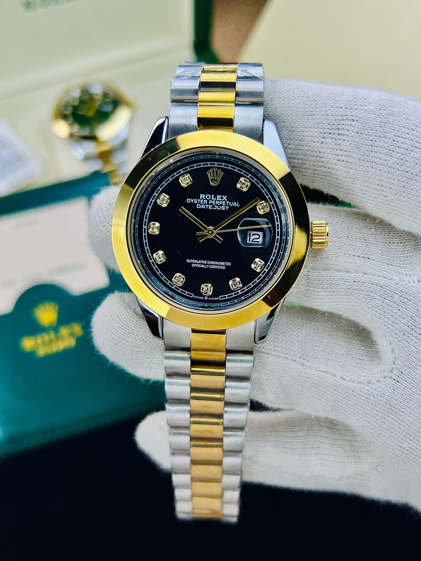 ROLEX DATE JUST PLAIN BAZEL