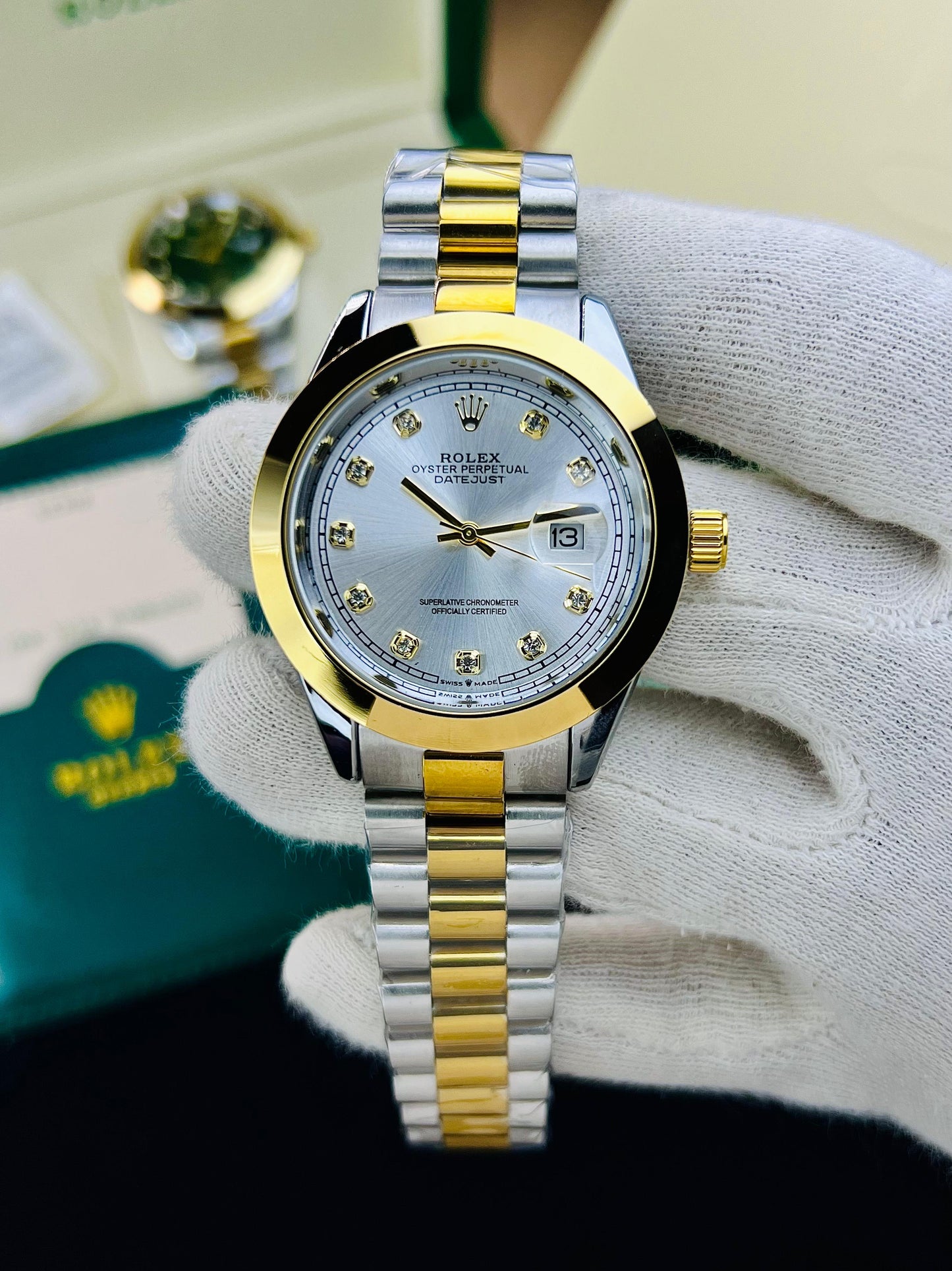 ROLEX DATE JUST PLAIN BAZEL