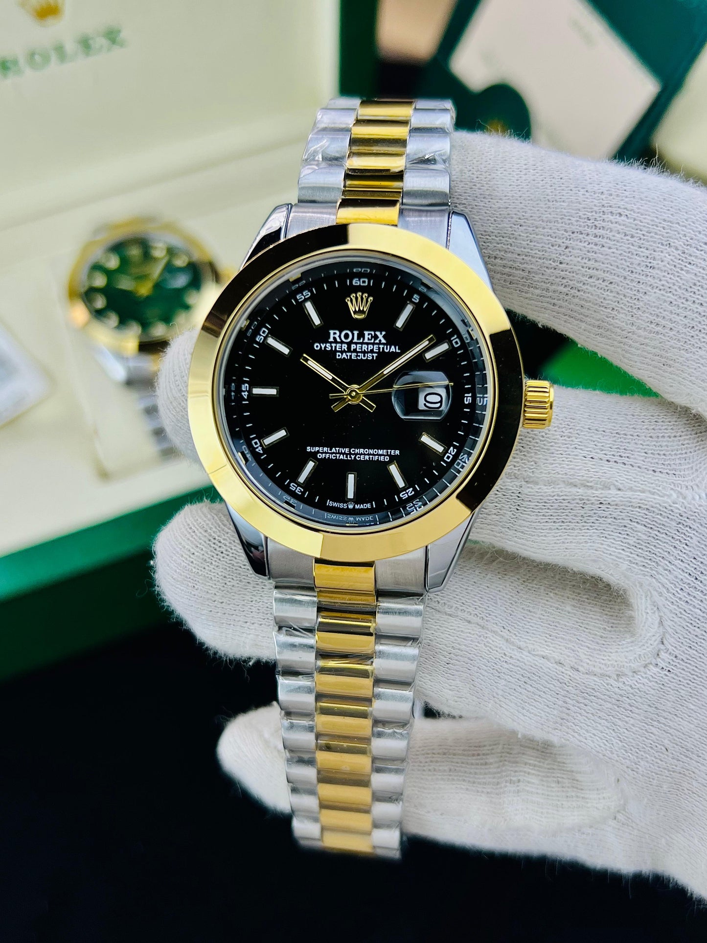 ROLEX DATE JUST PLAIN BAZEL