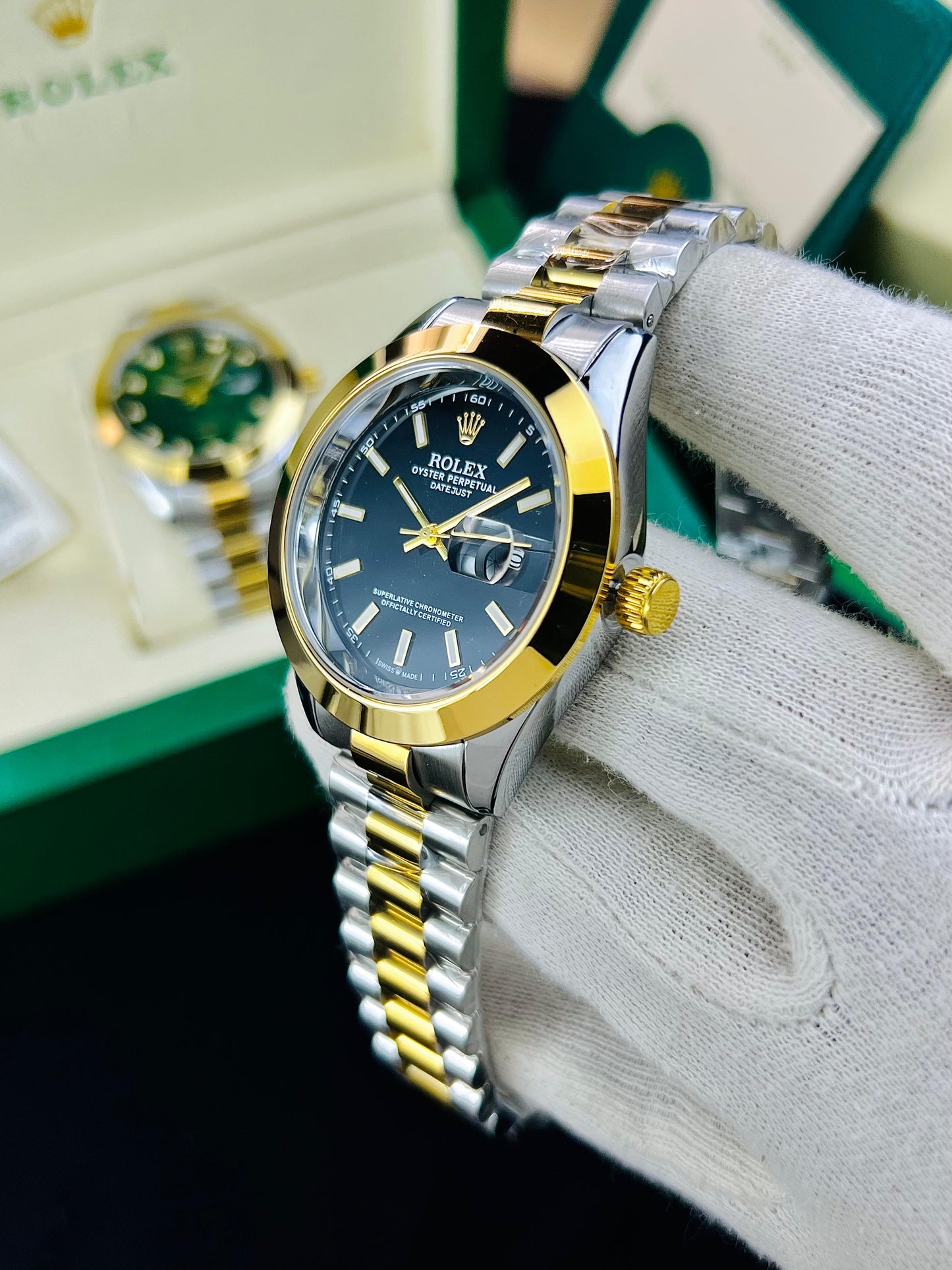 ROLEX DATE JUST PLAIN BAZEL