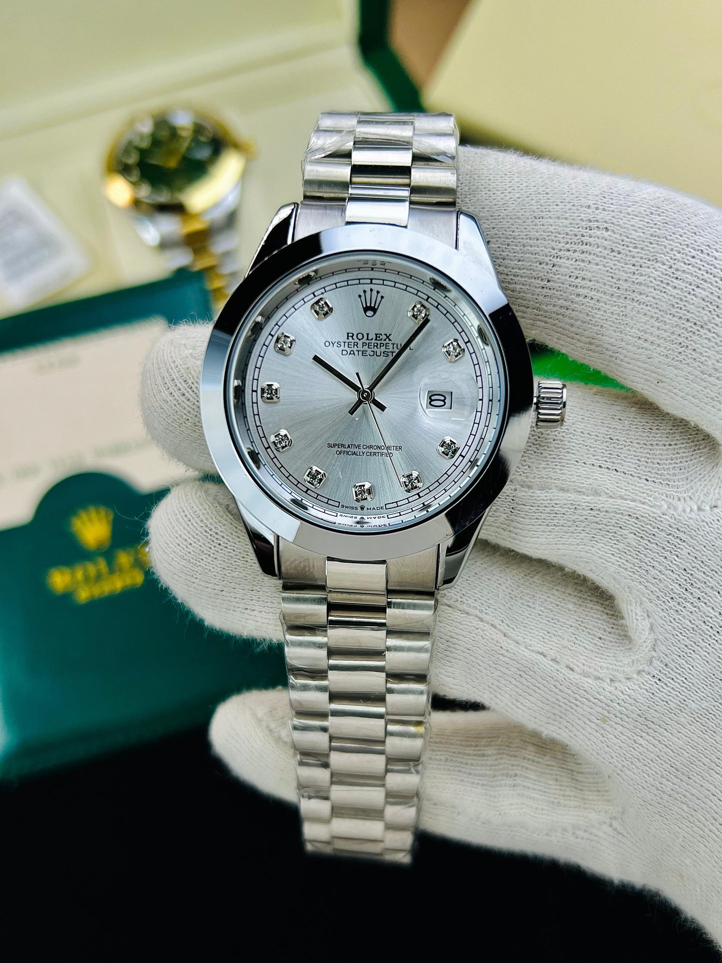 ROLEX DATE JUST PLAIN BAZEL
